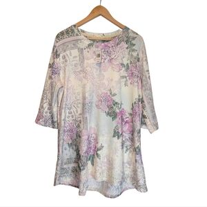 NWT Cloth & Portrait crochet lace Long Sleeve shirt women's top XXL